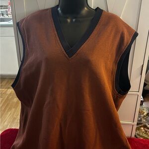 Vintage Ping Men's Brown and Black Vest